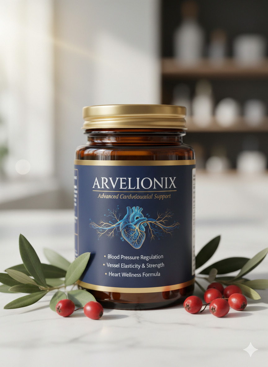 Arvelionix dietary supplement bottle with plant-based ingredients